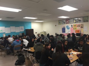 SFIHS grads who are now college students visit the high school to share their experiences. 
